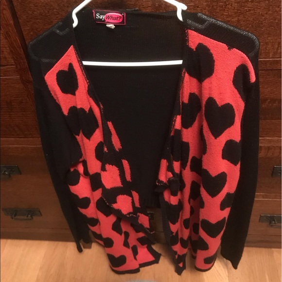 Sweaters - Cardigan with Hearts design
